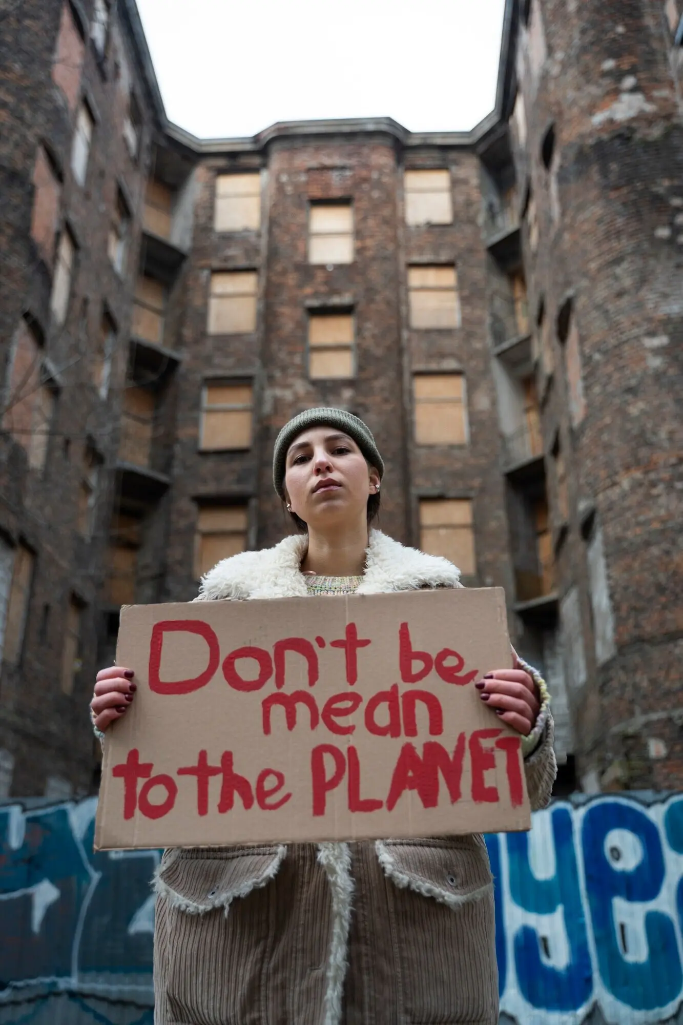 People taking part in a protest for World Environment Day.